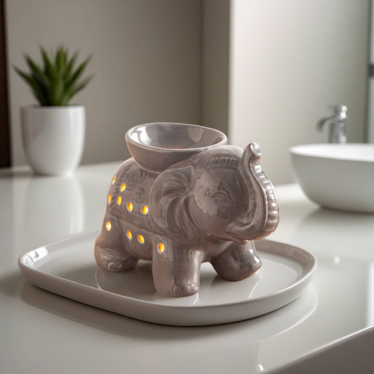 Keramická Aróma Lampa — Motív Slon