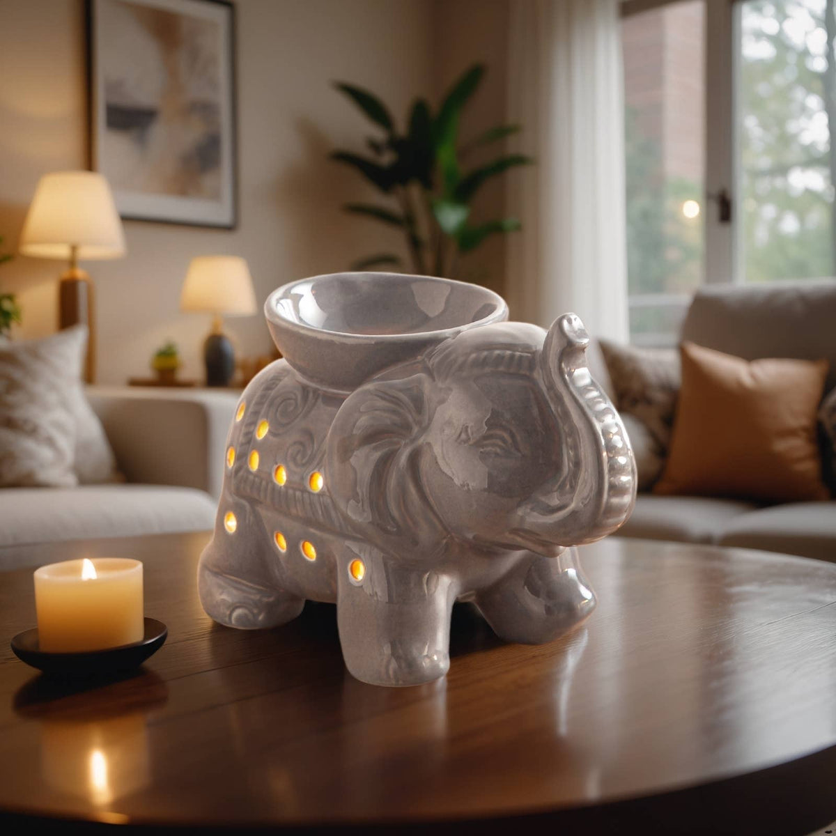 Keramická Aróma Lampa — Motív Slon